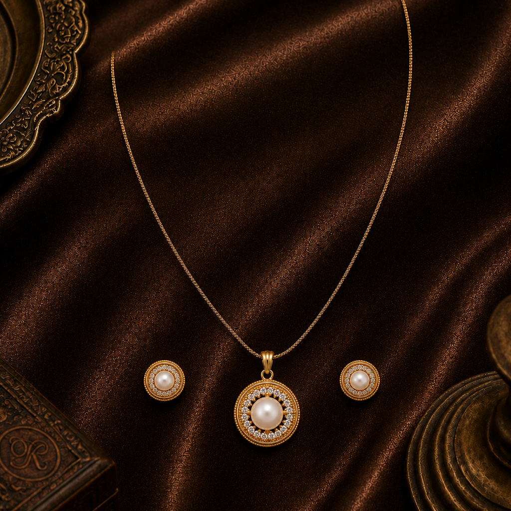 Royal Radiance Pearl Jewelry Set Freshwater | Krishna Pearls and Jewellers