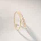 Handcrafted Freshwater Baldar Pearl Bangles Set | Premium Woven White Pearl Bangles Pair