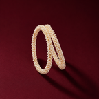 Handcrafted Freshwater Baldar Pearl Bangles Set | Premium Woven White Pearl Bangles Pair