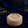 Timeless Elegance – White Pearl Bracelet — view 1 — pearl jewellery — Krishna Pearls Hyderabad