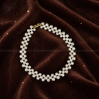 Classic Double-Strand White Pearl Choker