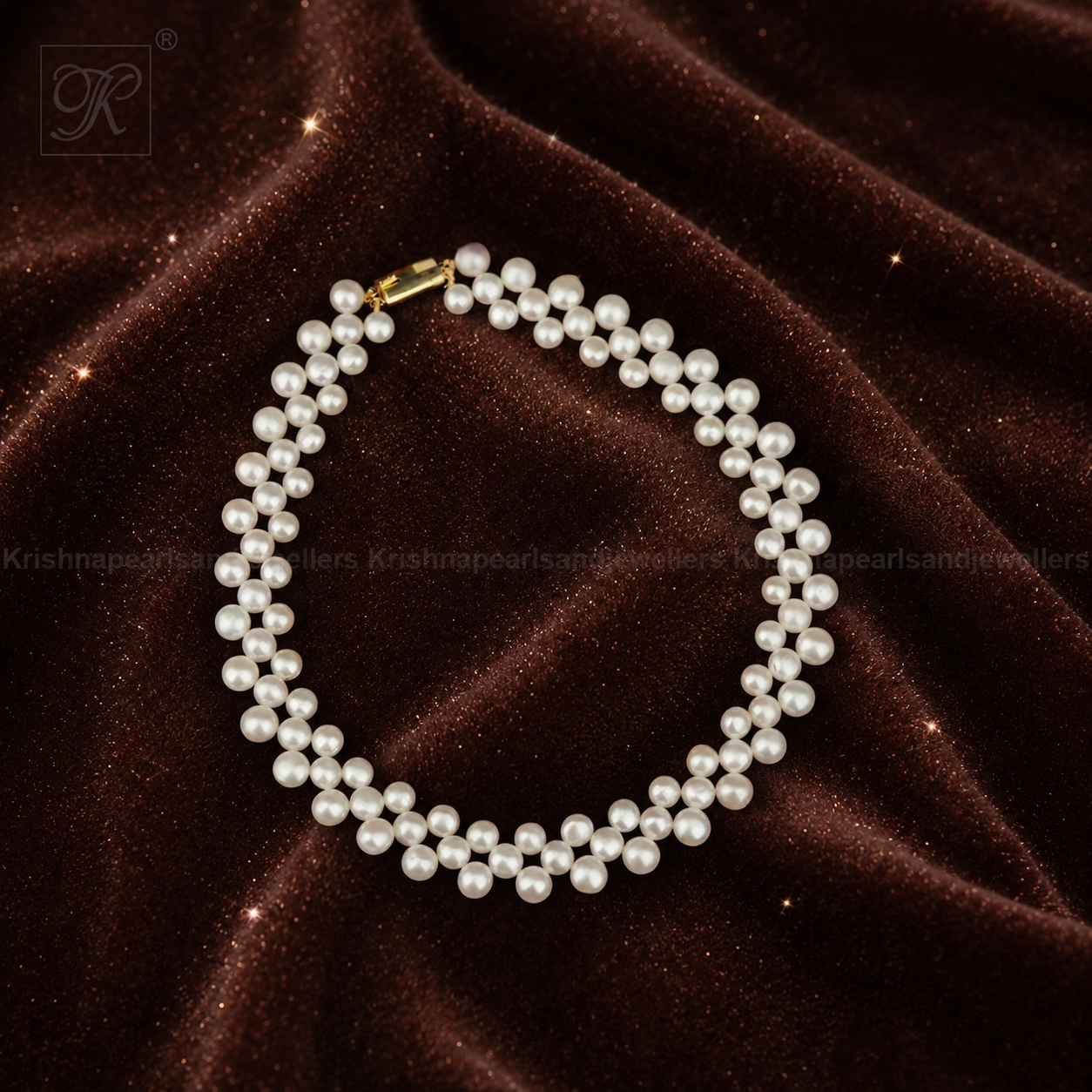 Classic Double-Strand White Pearl Choker