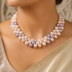 Multicolor Pearl Choker Necklace