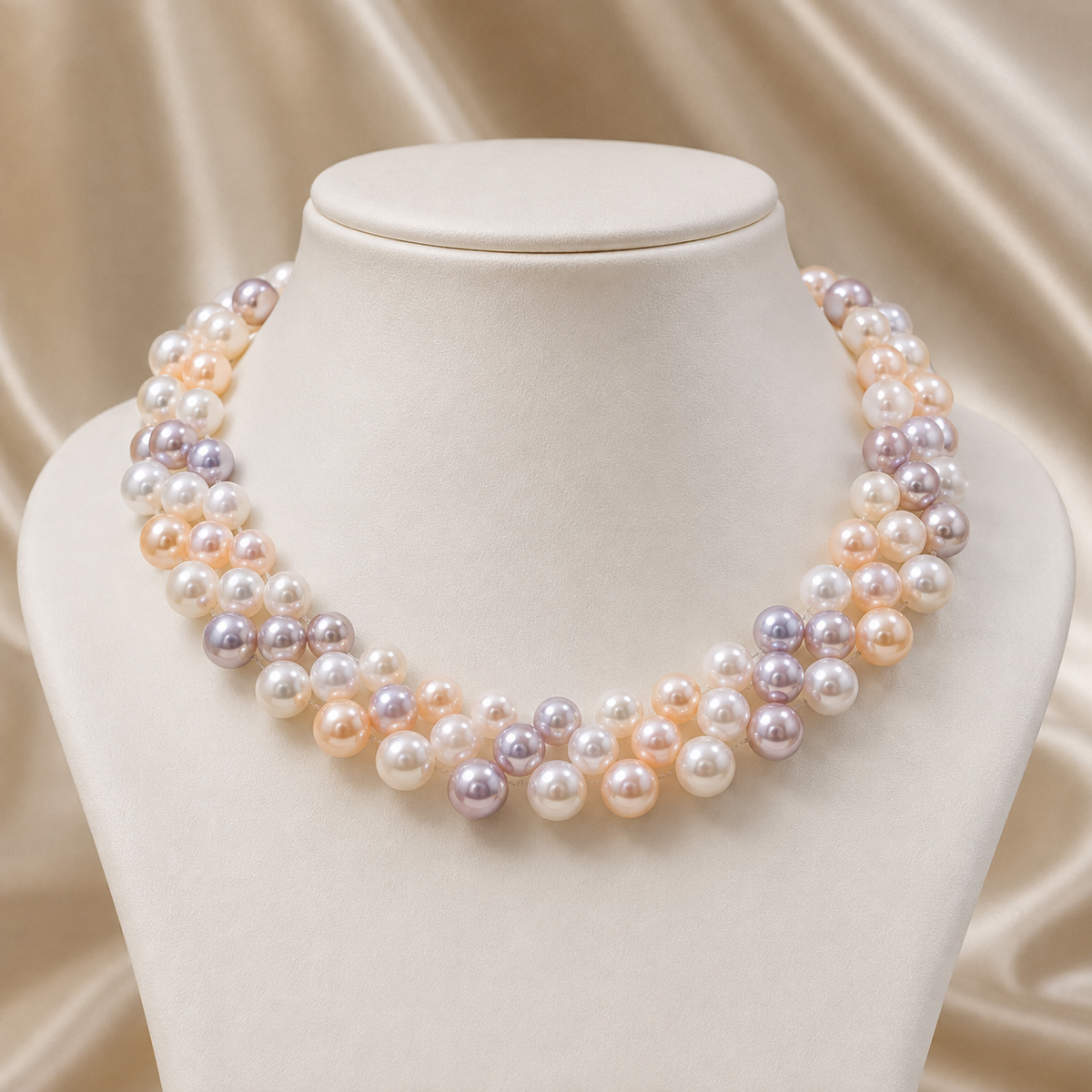 Multicolor Pearl Choker Necklace