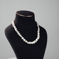 White Star Baroque Freshwater Pearl Necklace | Designer Statement Pearl Necklace.