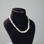 White Star Baroque Freshwater Pearl Necklace | Designer Statement Pearl Necklace.