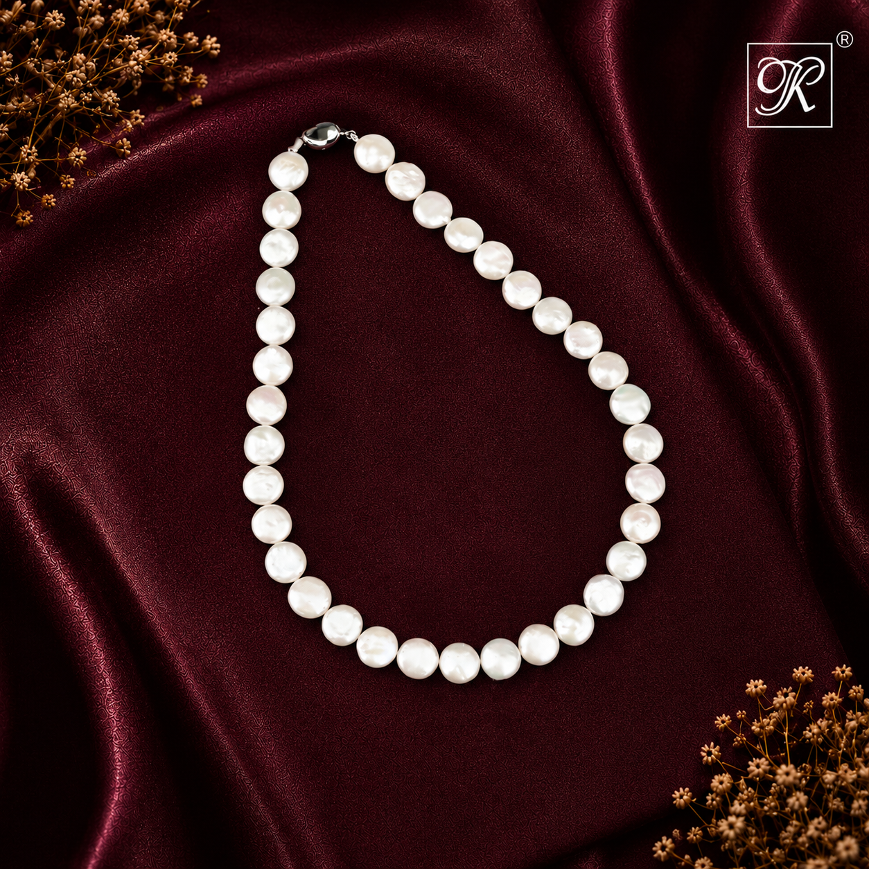 Lunar Reflections: Coin Pearl Fancy string | Krishna Pearls and Jewellers