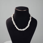 White Star Baroque Freshwater Pearl Necklace | Designer Statement Pearl Necklace.