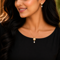 Golden Elegance Drop Pearl Set Freshwater