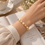 Ivory Blush Pearl Bracelet | Krishna Pearls and Jewellers
