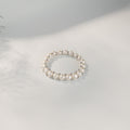 Classic White Pearl Stretch Bracelet | Elegant Freshwater Pearl Beaded Bracelet for Women