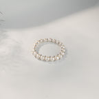 Classic White Pearl Stretch Bracelet | Elegant Freshwater Pearl Beaded Bracelet for Women