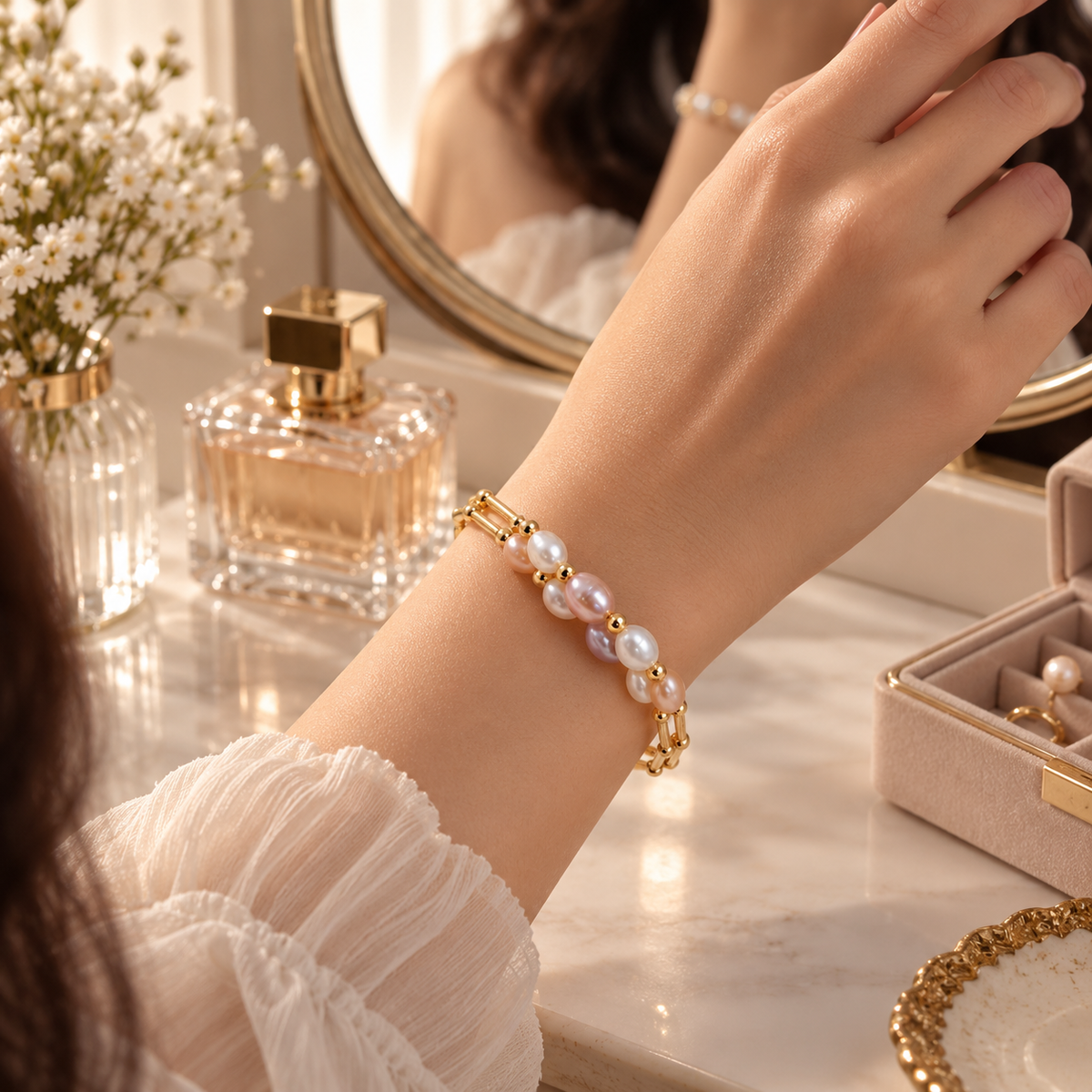 Elegant Pearl Bracelet for Women | Krishna Pearls and Jewellers