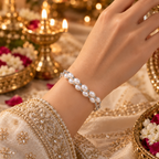 Classic White Pearl Bracelet for Women | Krishna Pearls and Jewellers