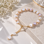 Baroque Pearl & Alloy Bracelet for Women | Krishna Pearls and Jewellers