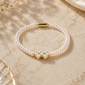 Radiant Bloom: White Pearl Bracelet with — view 1 — pearl jewellery — Krishna Pearls Hyderabad