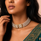 Majestic Heritage Pearl Choker with Ornate