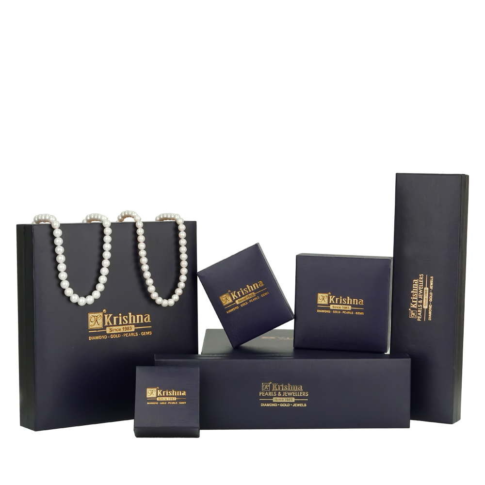 Pearl Bloom Gold-Tone Necklace Set | Krishna Pearls and Jewellers