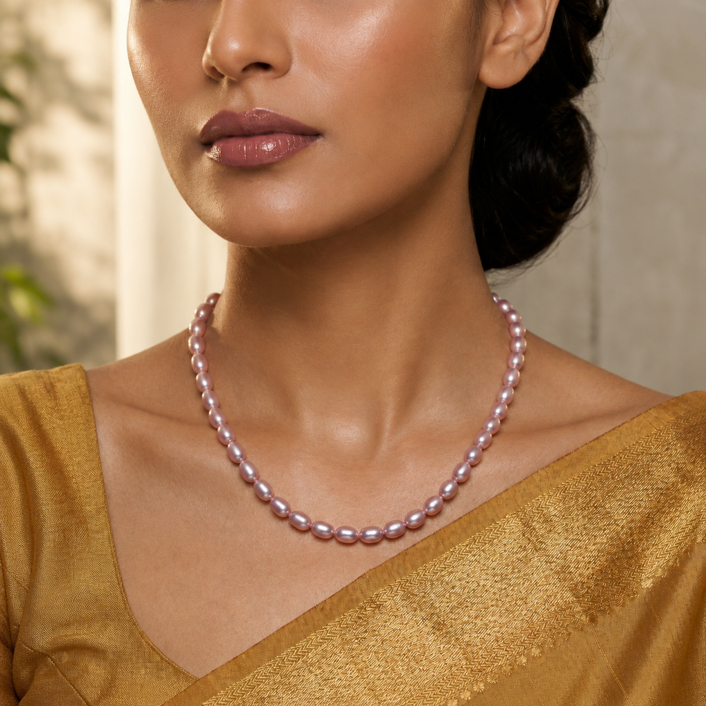 Rosé Glow Pink Pearl String Freshwater Pearl