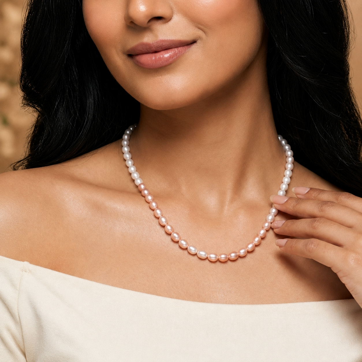Ivory Glow Classic Pearl String Freshwater