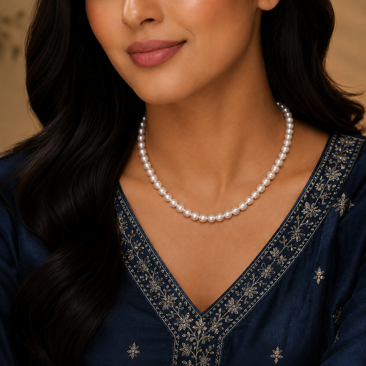 Classic Oval Freshwater Pearl String – Soft