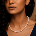 Classic Oval Freshwater Pearl String – Soft