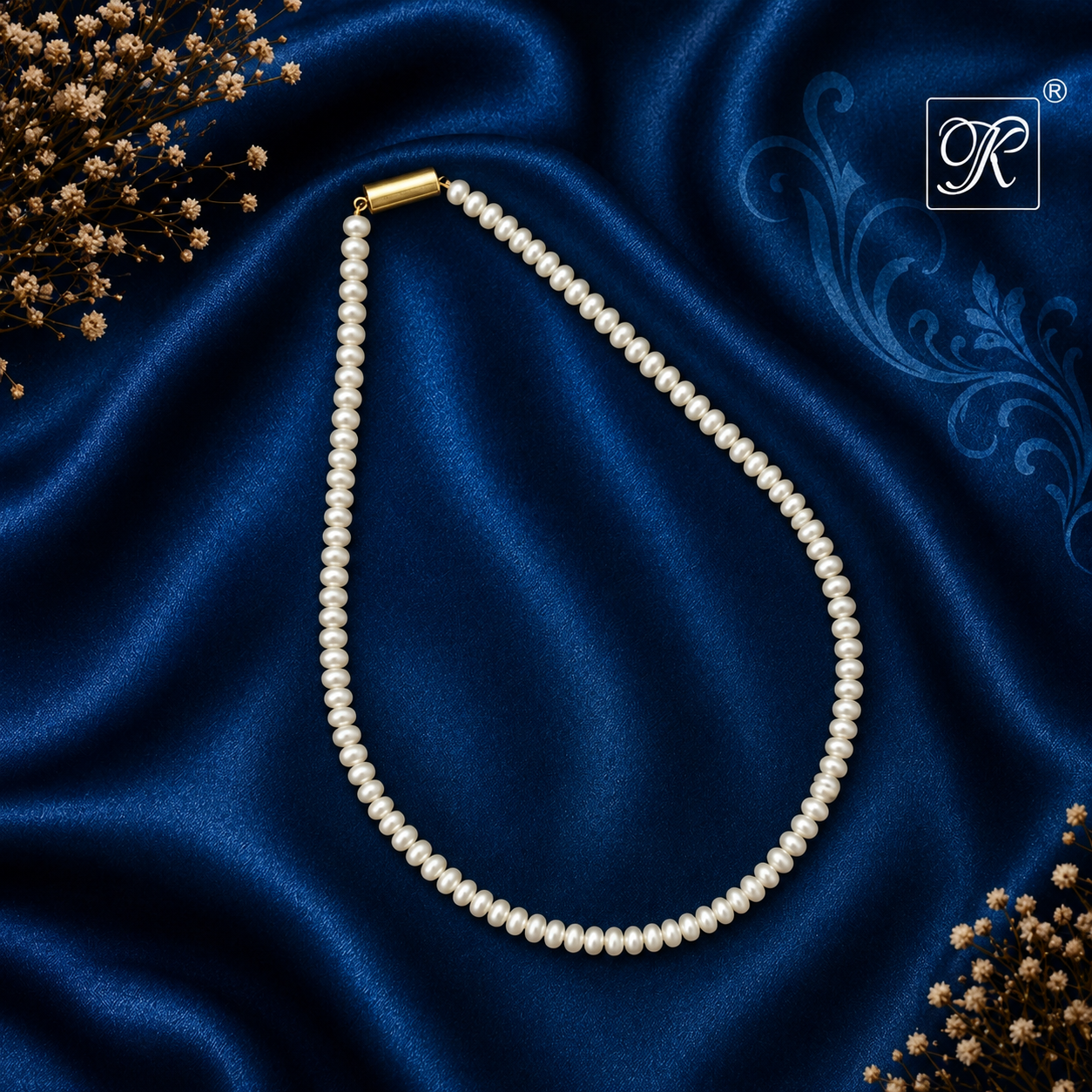 Classic White Freshwater Pearl String | Krishna Pearls and Jewellers
