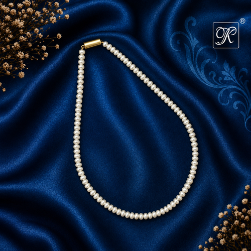 Classic White Freshwater Pearl String — view 1 — pearl jewellery — Krishna Pearls Hyderabad