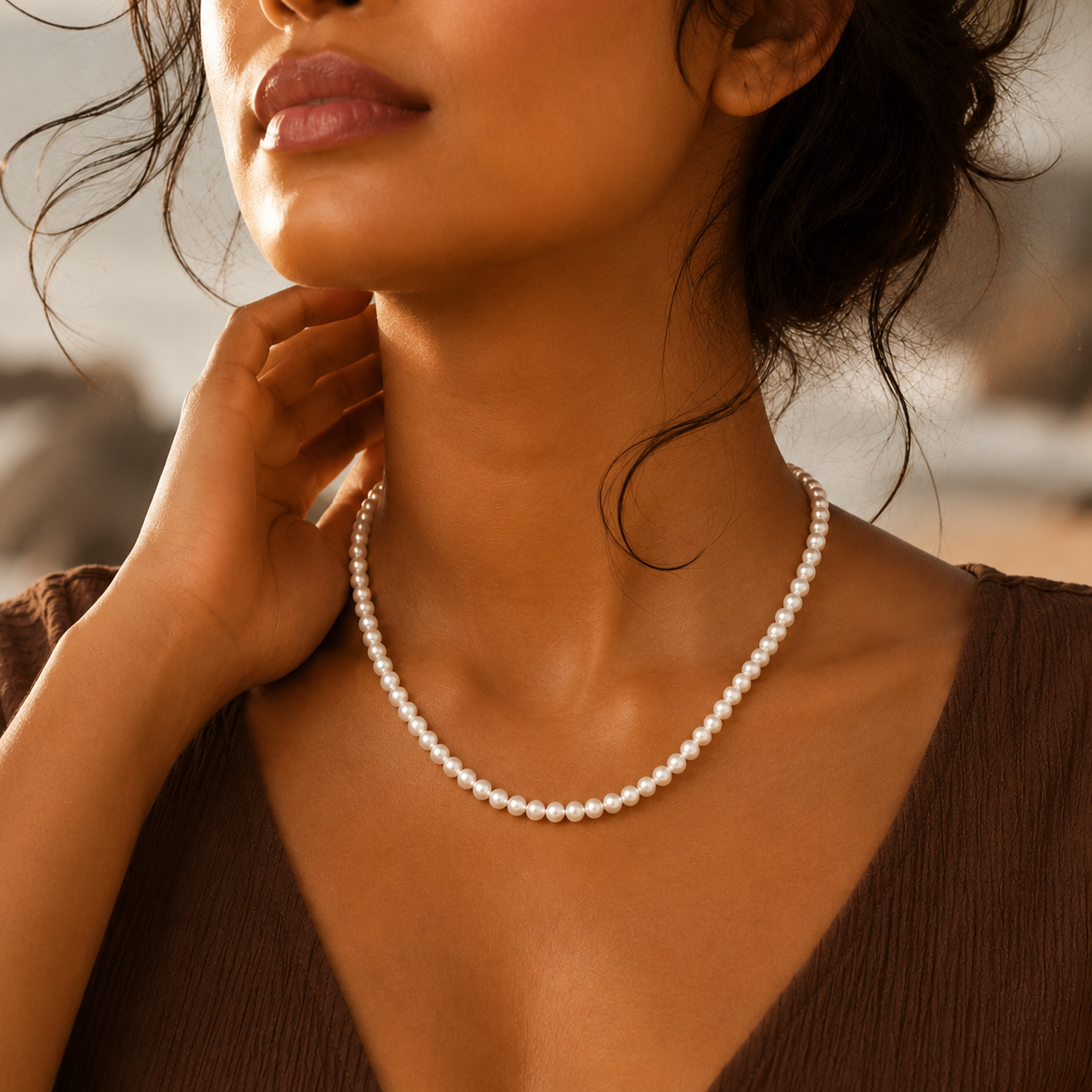 Classic White Freshwater Pearl String