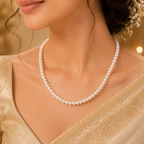 Classic Seed Pearl Necklace – Elegant Pearl Mala for Women | Krishna Pearls and Jewellers