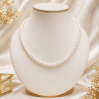 Classic Seed Pearl Necklace – Elegant Pearl Mala for Women | Krishna Pearls and Jewellers