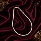 Elegant White Pearl String with Rosé — view 3 — pearl jewellery — Krishna Pearls Hyderabad