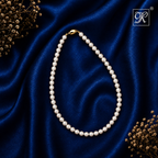 Classic White Round Pearl String – Elegant — view 1 — pearl jewellery — Krishna Pearls Hyderabad