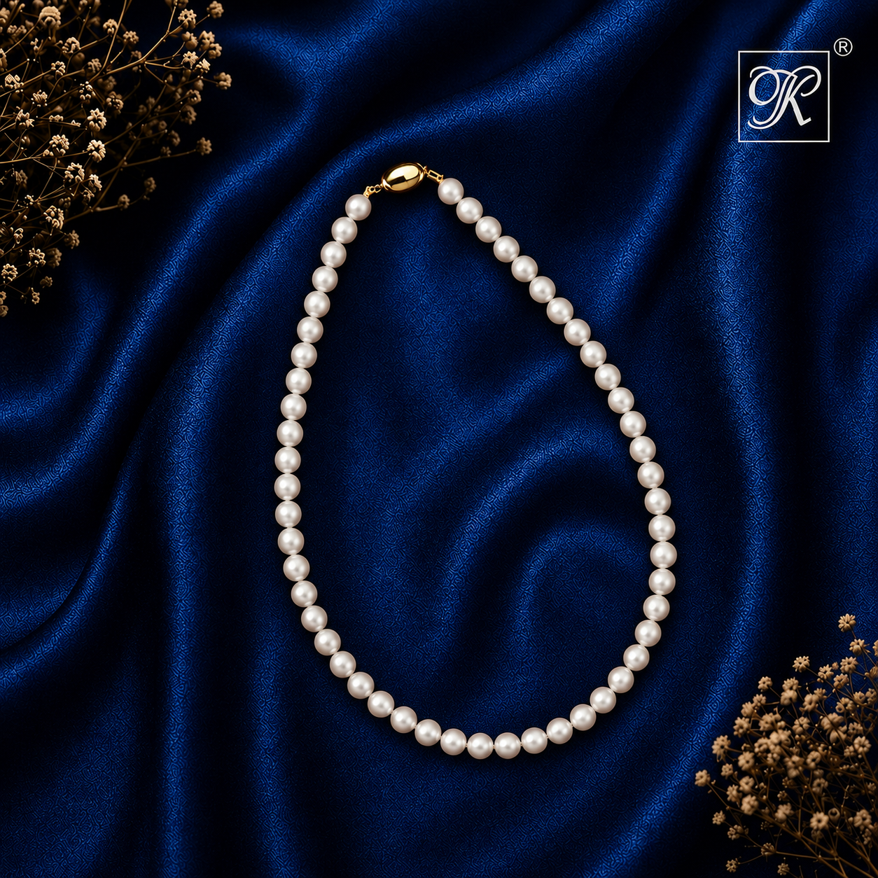 Classic White Round Pearl String – Elegant | Krishna Pearls and Jewellers