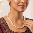 Classic White Round Pearl String – Elegant