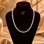 Classic White Round Pearl String – Elegant — view 2 — pearl jewellery — Krishna Pearls Hyderabad