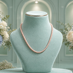 Grey Seed Pearl Single Line Mala Necklace (5-6 mm) | Pure Pearl Mala | Krishna Pearls & Jewellers, Hyderabad
