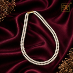 Double-Strand White Pearl String – Classic — view 2 — pearl jewellery — Krishna Pearls Hyderabad