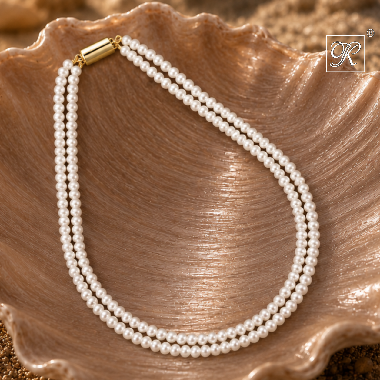 Double-Strand White Pearl String – Classic | Krishna Pearls and Jewellers