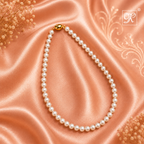 Elegant Single-Strand Large Round — view 1 — pearl jewellery — Krishna Pearls Hyderabad