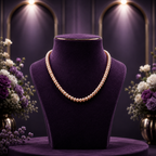 Pink Seed Pearl Single Line Mala Necklace (6-7 mm) | Pure Pearl Mala | Krishna Pearls & Jewellers, Hyderabad