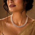 Blushing Harmony Double-Strand Pearl String