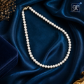 Elegant Cream White Round Pearl String – — view 1 — pearl jewellery — Krishna Pearls Hyderabad