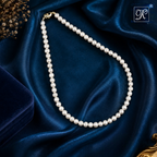 Elegant Cream White Round Pearl String – — view 1 — pearl jewellery — Krishna Pearls Hyderabad