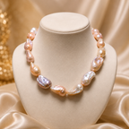 Multicolor Freshwater Baroque Pearl Mala – Elegant Statement Necklace | Krishna Pearls and Jewellers