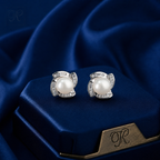 Classic Pearl Stud Earrings with | Krishna Pearls and Jewellers