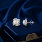 Classic Pearl Stud Earrings with | Krishna Pearls and Jewellers