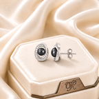 Silver Colour Pearl Studs with CZ – Classic | Krishna Pearls and Jewellers