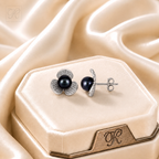 Silver Colour Pearl Studs Earrings | Krishna Pearls and Jewellers