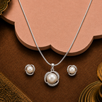 Swirling Radiance Pearl Set Freshwater — view 1 — pearl jewellery — Krishna Pearls Hyderabad